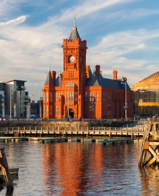 Pierhead building in Cardiff Bay, South Wales